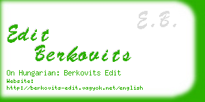 edit berkovits business card